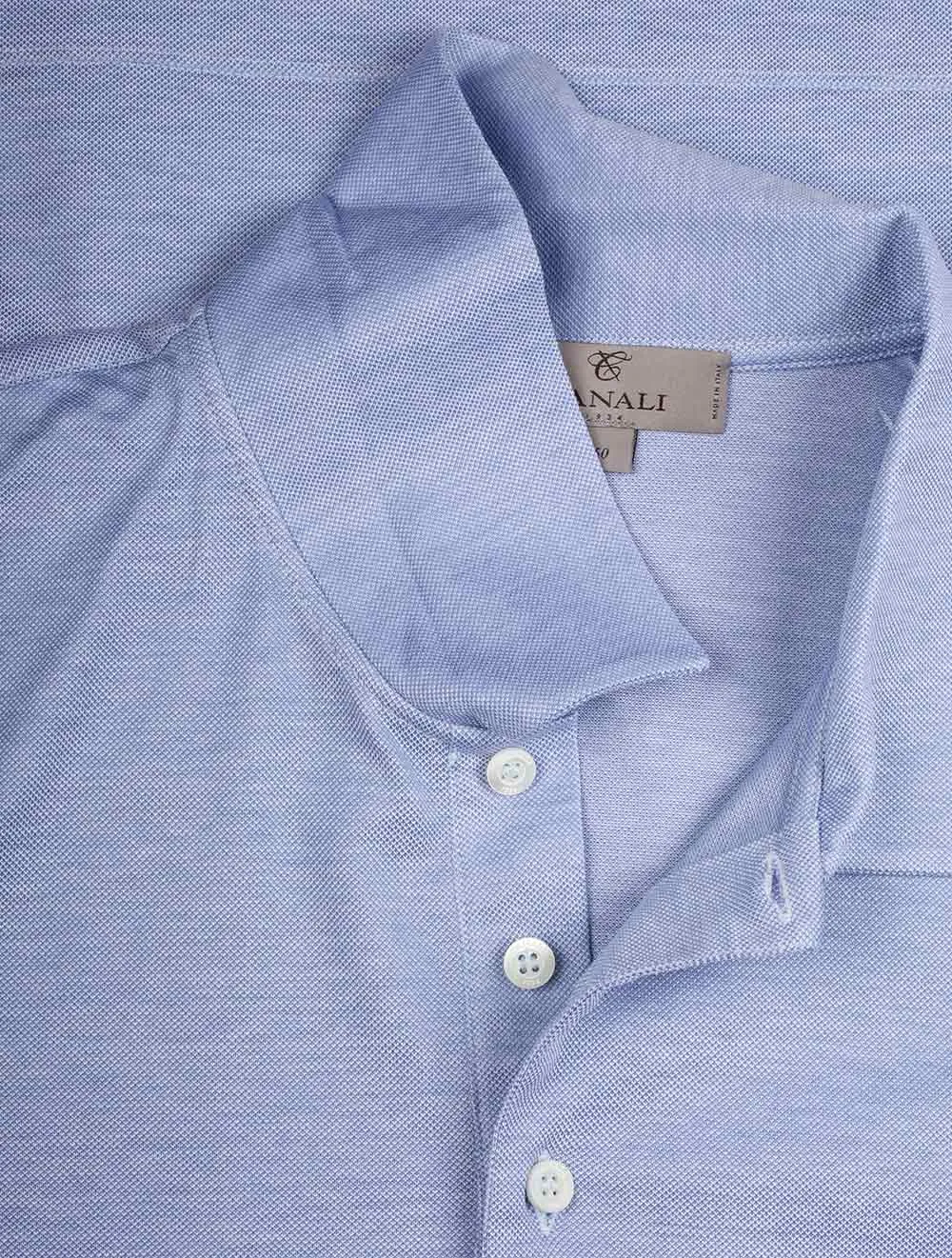 Pique Polo Shirt Light Blue