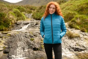 Polar - Packable Women's Down Jacket - Black Teal