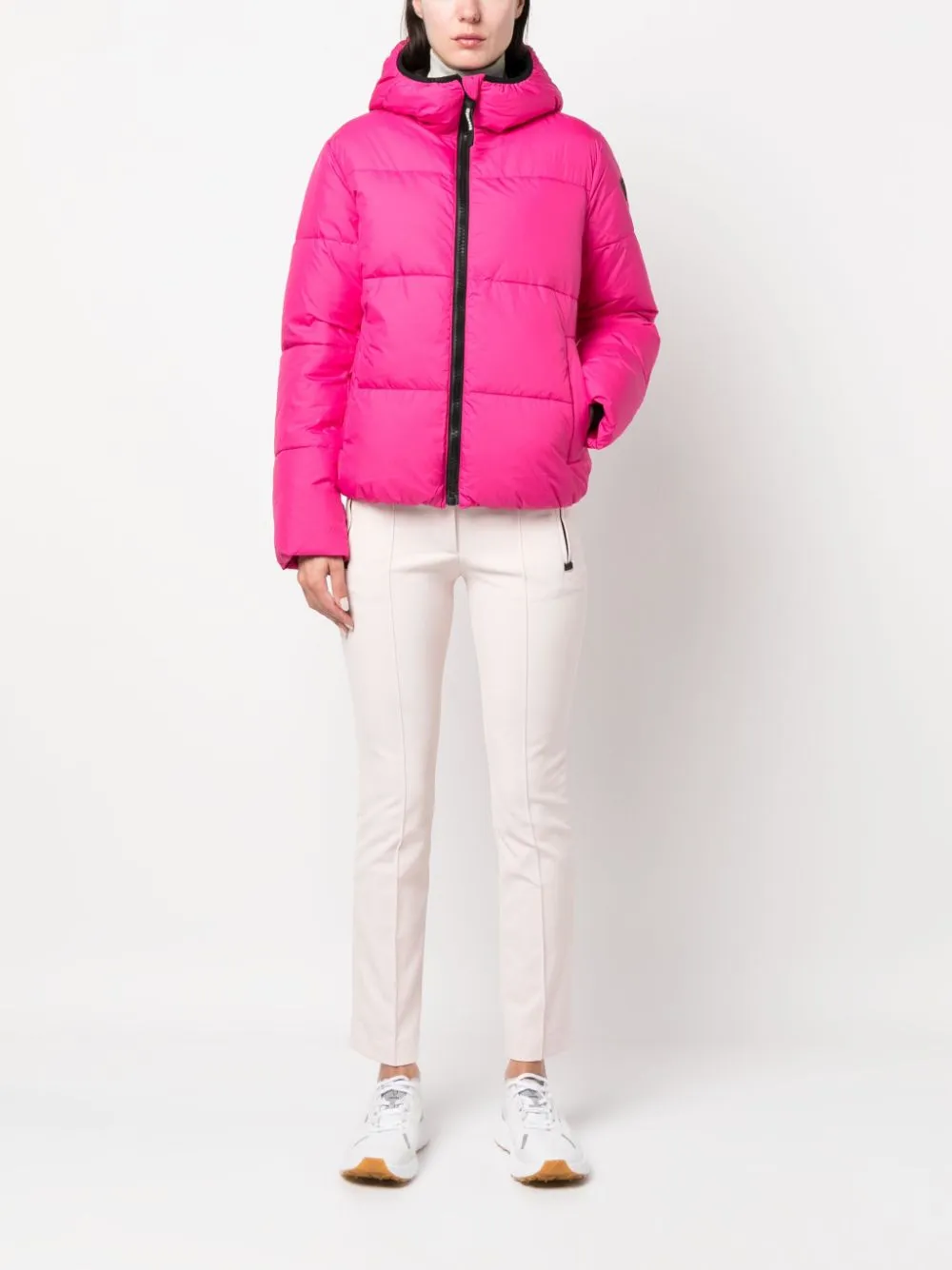 Puffy hooded jacket