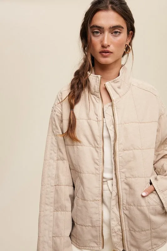 Quilted Denim Twill Jacket