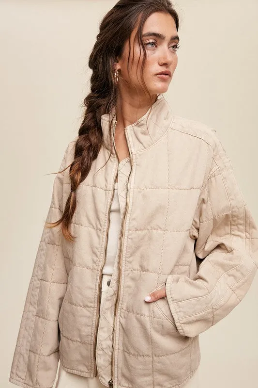 Quilted Denim Twill Jacket
