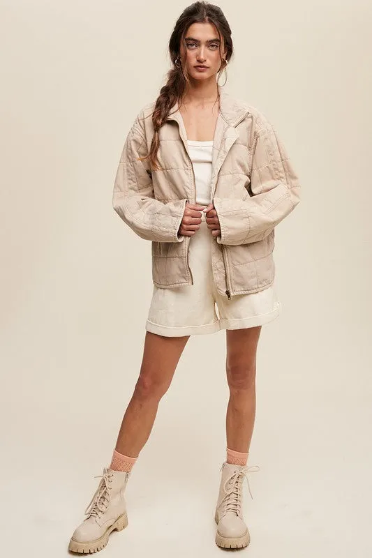 Quilted Denim Twill Jacket