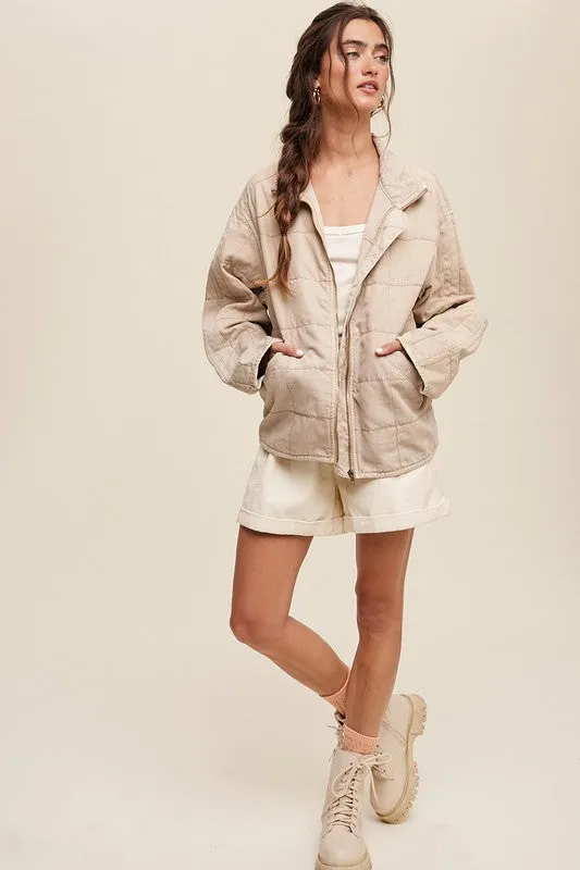 Quilted Denim Twill Jacket