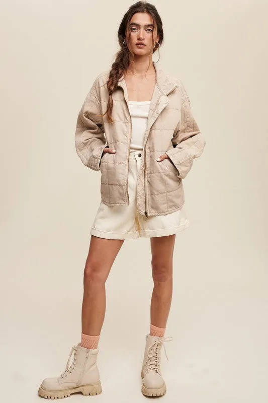 Quilted Denim Twill Jacket