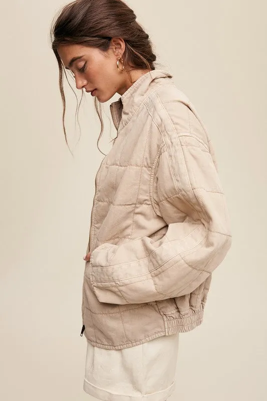Quilted Denim Twill Jacket