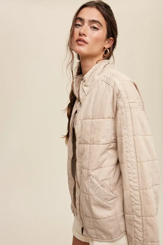 Quilted Denim Twill Jacket