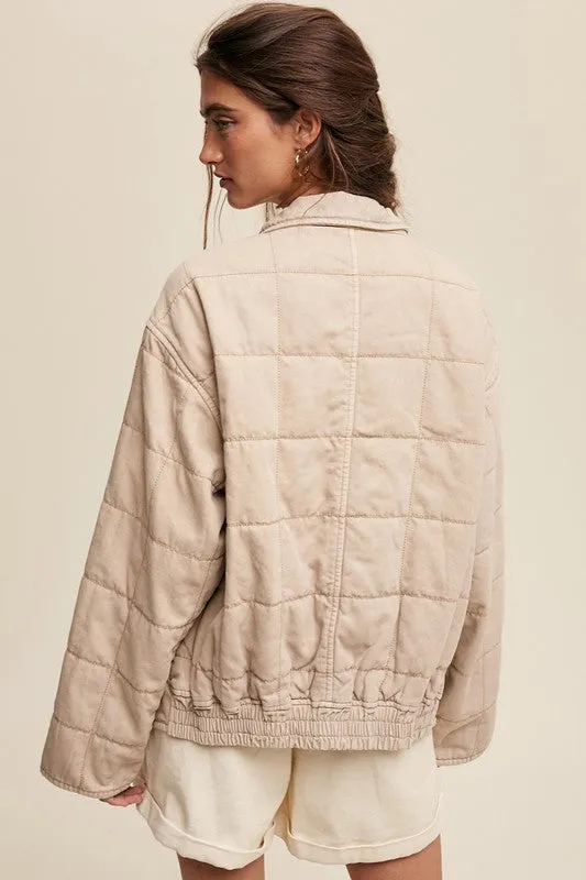 Quilted Denim Twill Jacket