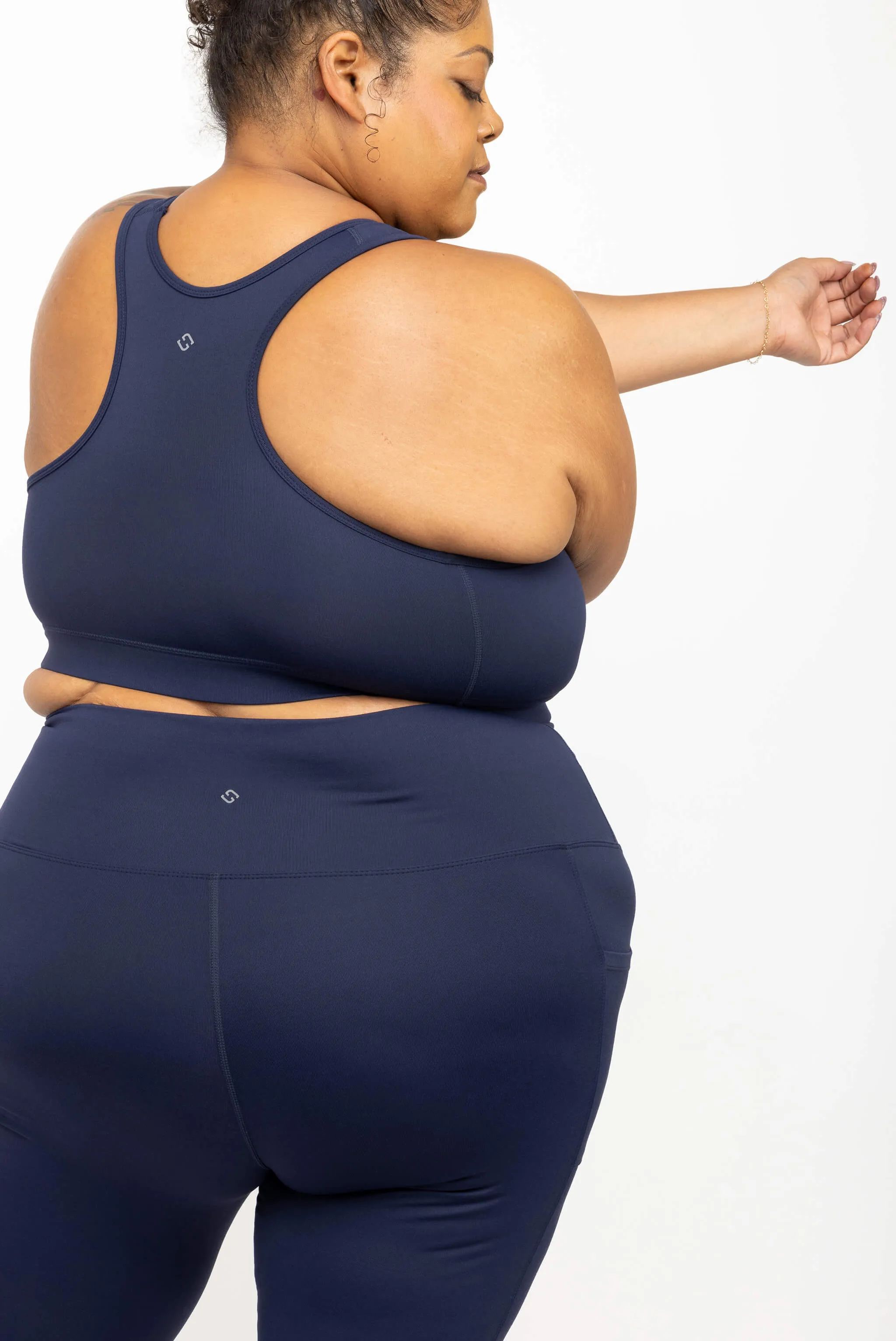 Racerback Sports Bra - Navy
