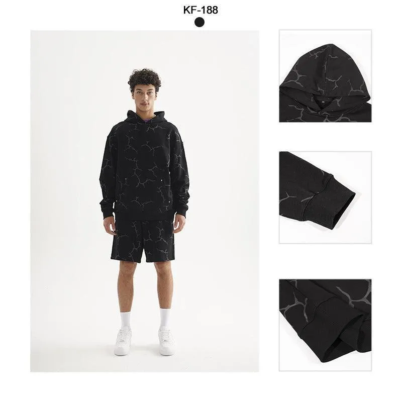 Rivet Lightning Pattern Winter Fashion Hoodies