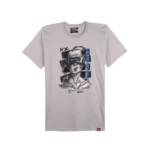 RRJ Men's Basic Tees Semi body Fitting CVC Jersey Fabric 148849-U (Light Gray)