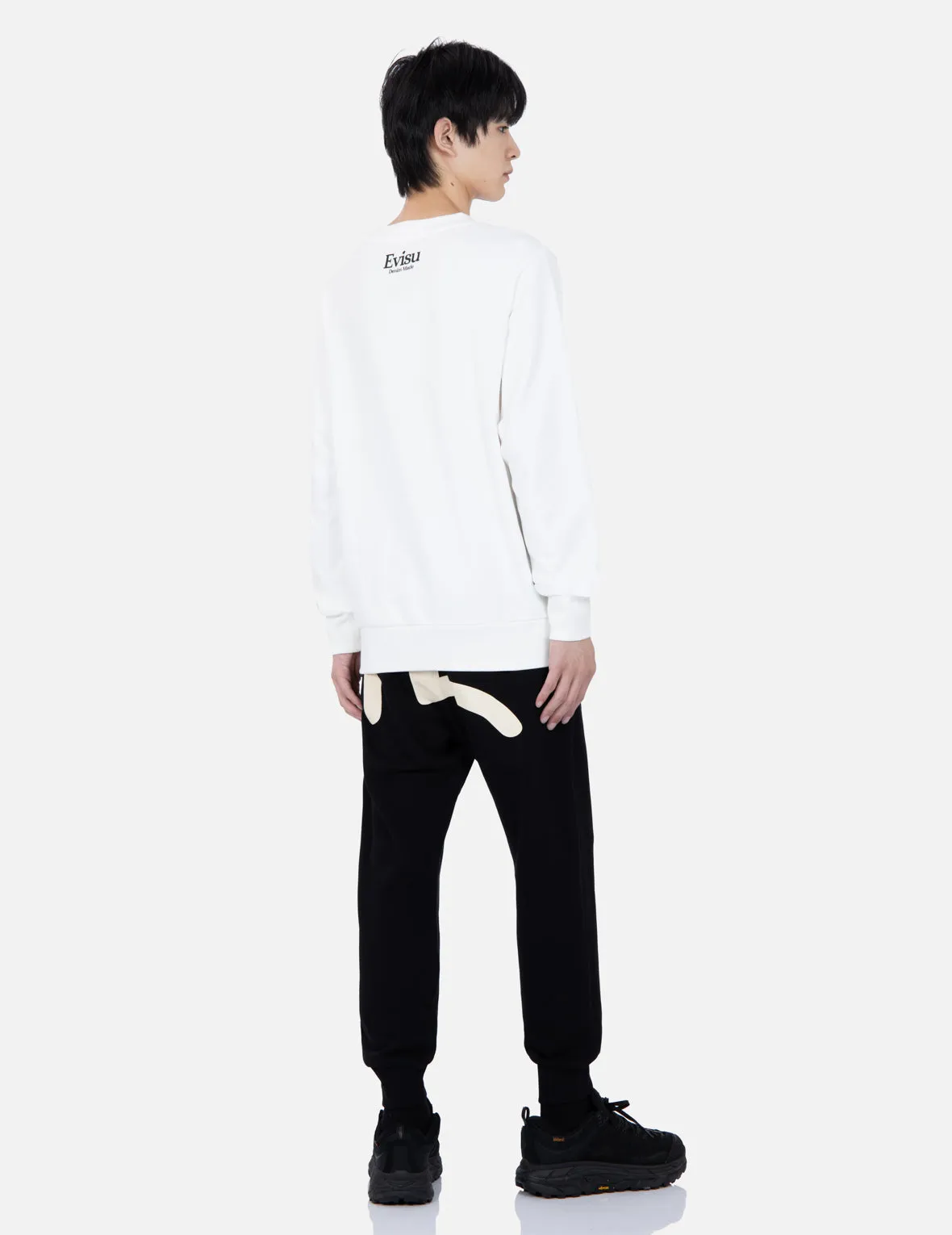 Seagull and Kamon Print Sweatpants