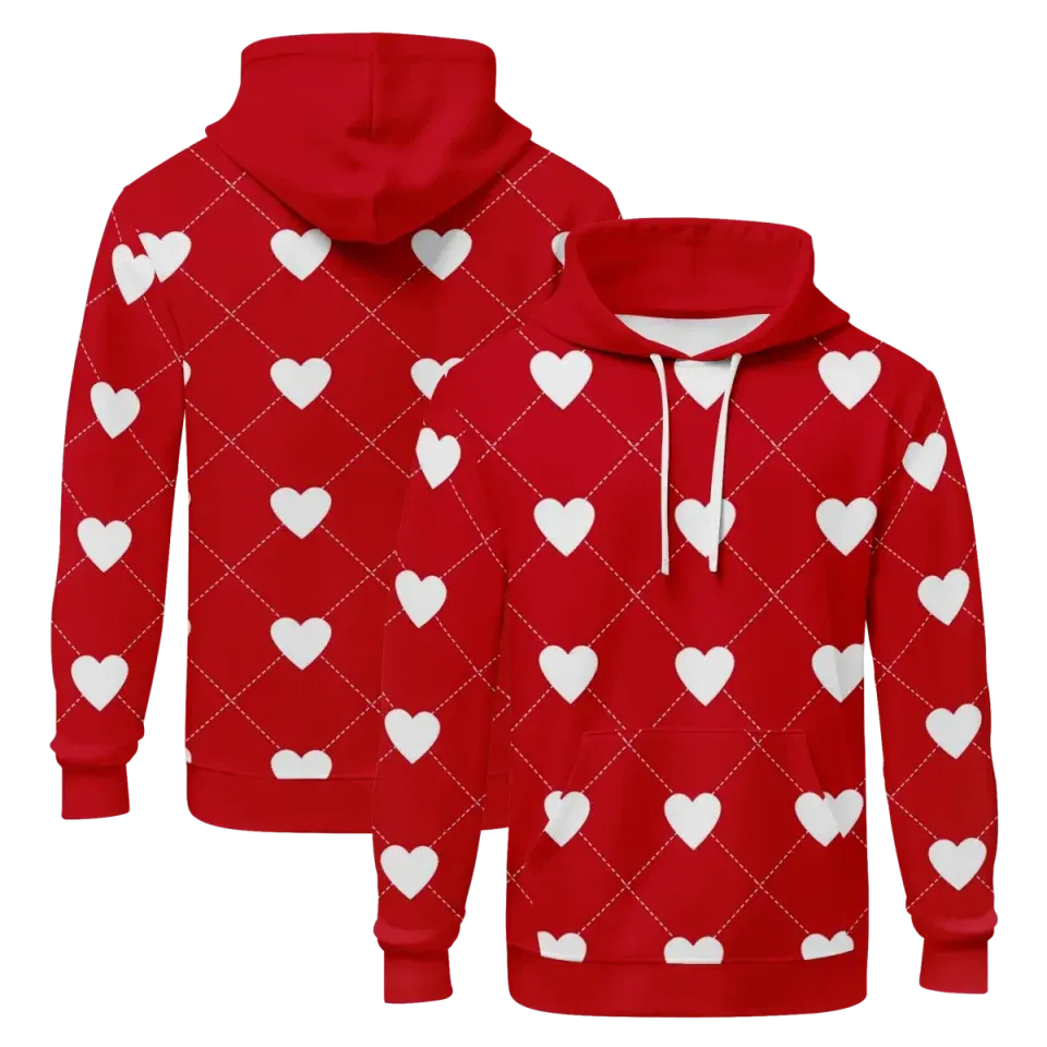 Second Free,Personalized Premium Cotton Hoodie, High-Quality,Celebrate Valentine's Day Gift,PR045-24020018-1