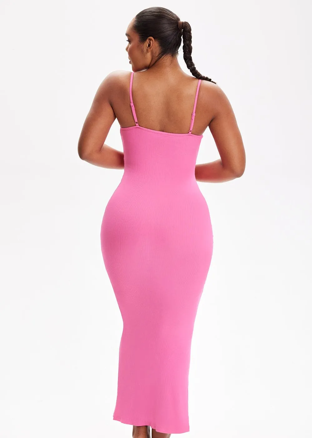 SecretSculpt Spaghetti Strap Midi Dress