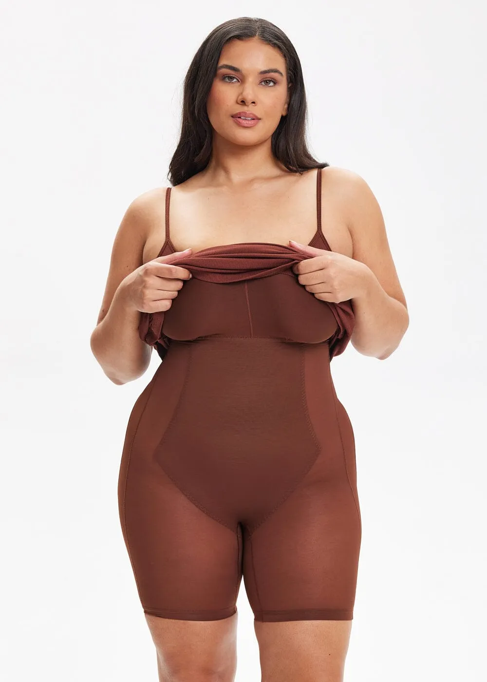 SecretSculpt Spaghetti Strap Midi Dress