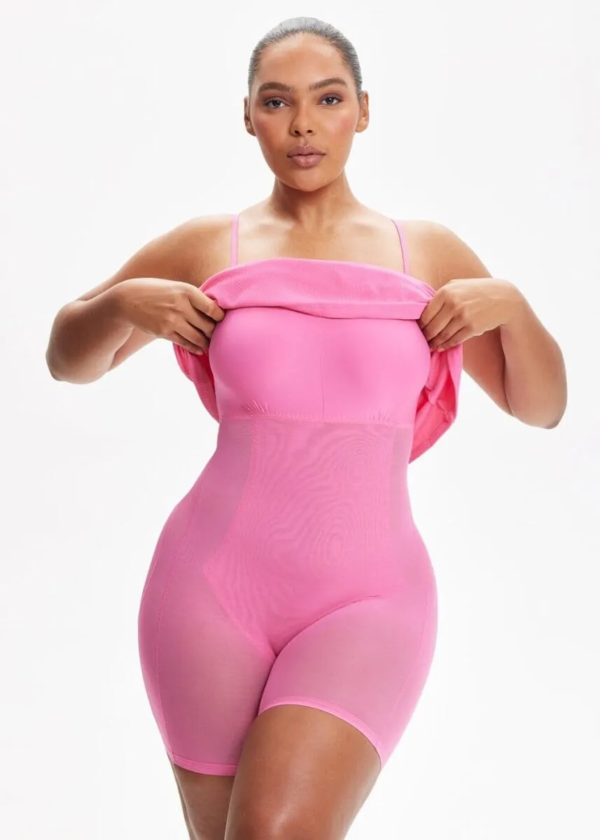 SecretSculpt Spaghetti Strap Midi Dress