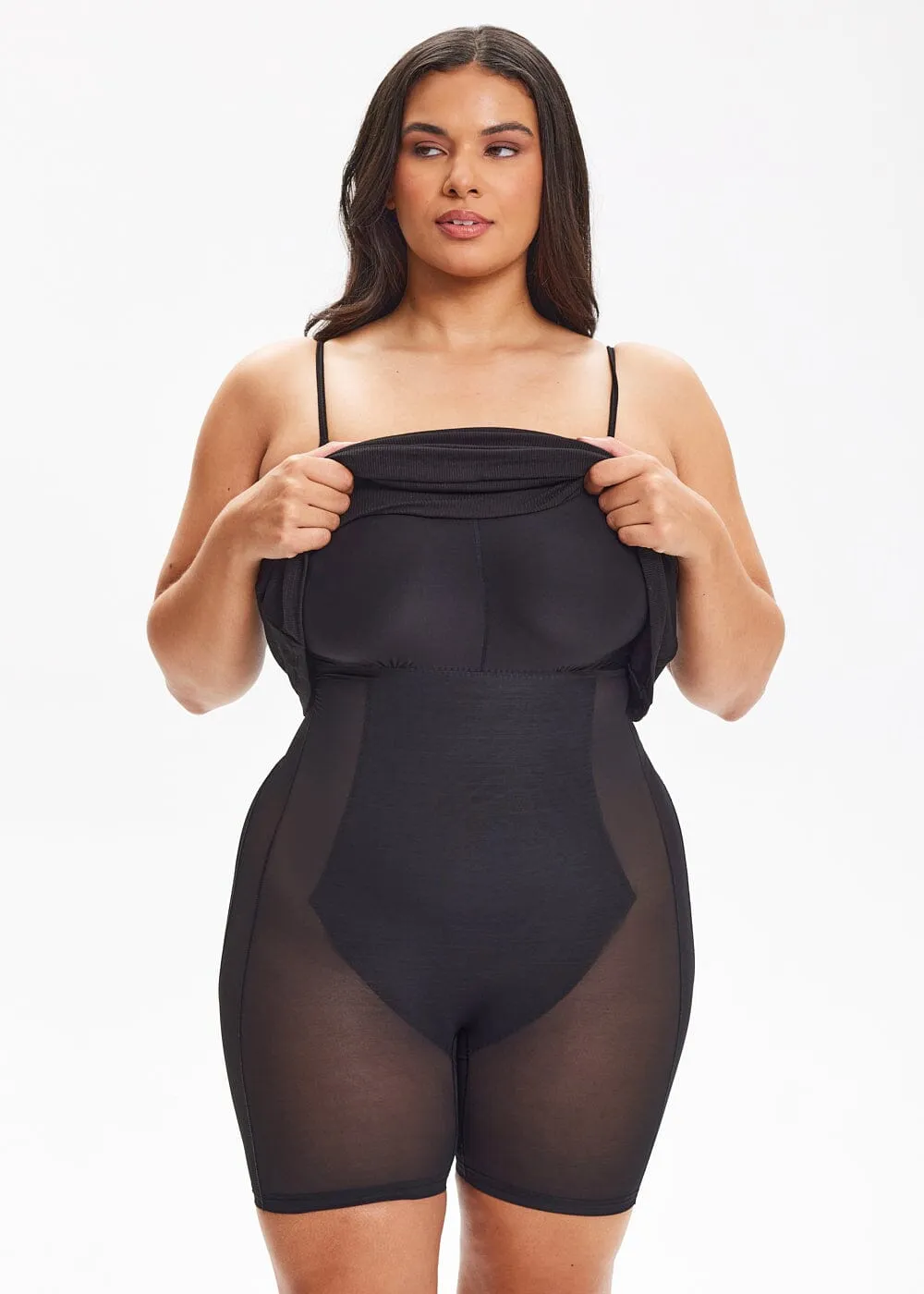 SecretSculpt Spaghetti Strap Midi Dress