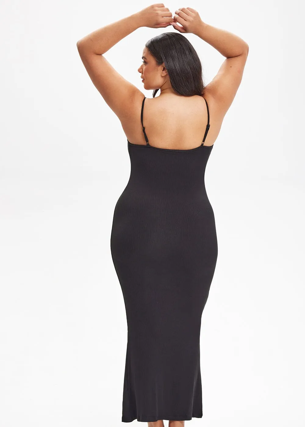 SecretSculpt Spaghetti Strap Midi Dress