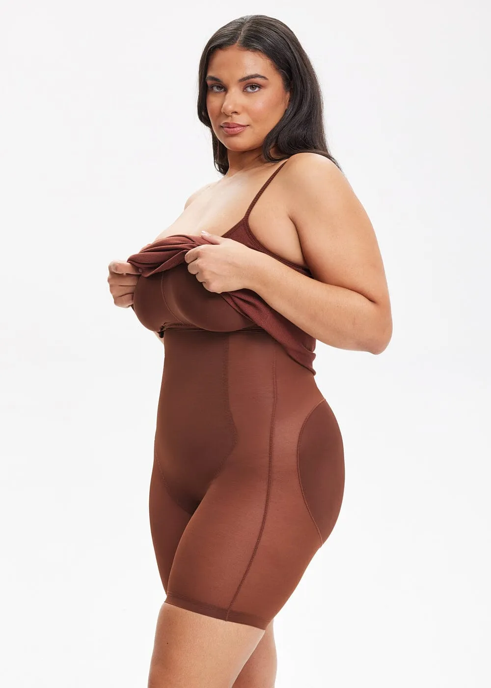 SecretSculpt Spaghetti Strap Midi Dress