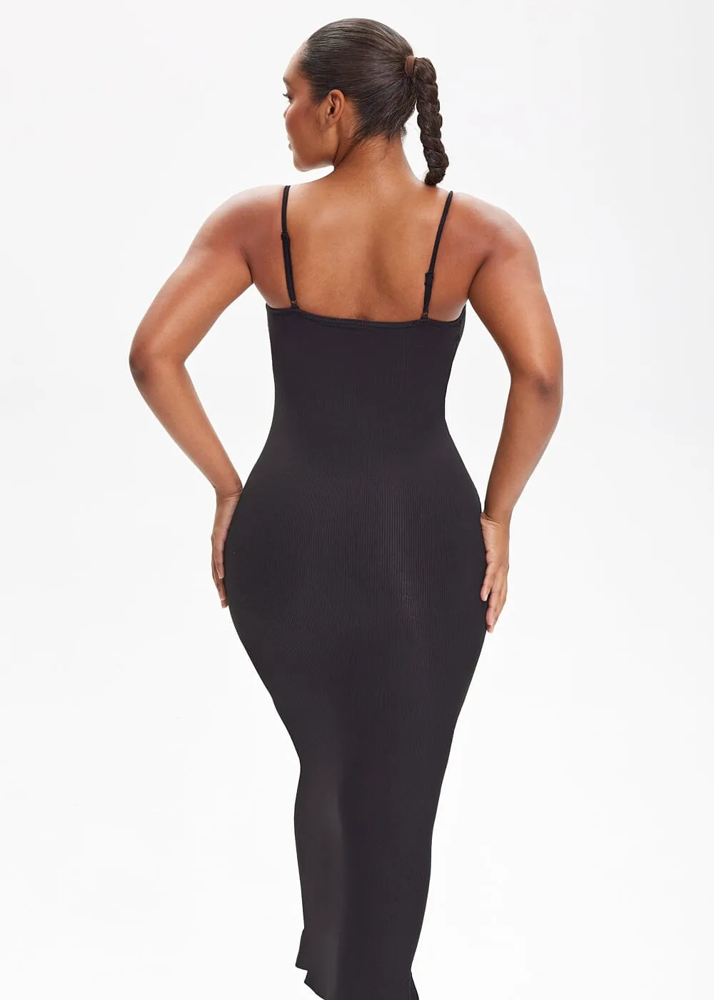SecretSculpt Spaghetti Strap Midi Dress