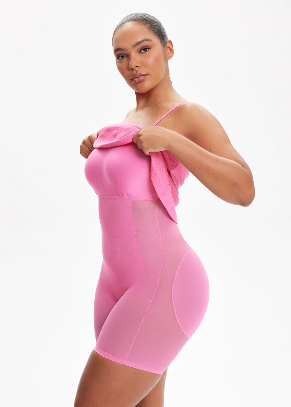 SecretSculpt Spaghetti Strap Midi Dress