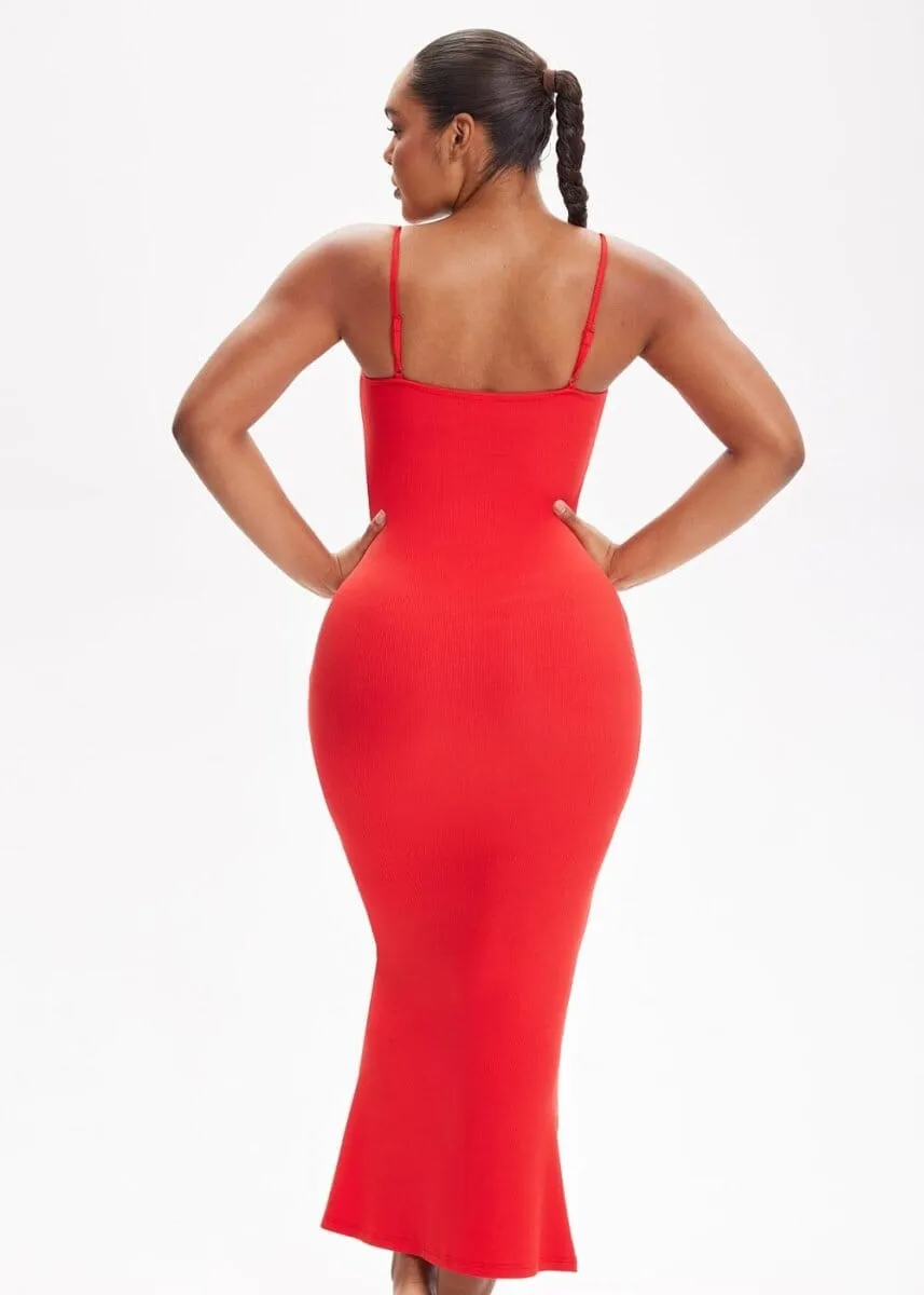 SecretSculpt Spaghetti Strap Midi Dress