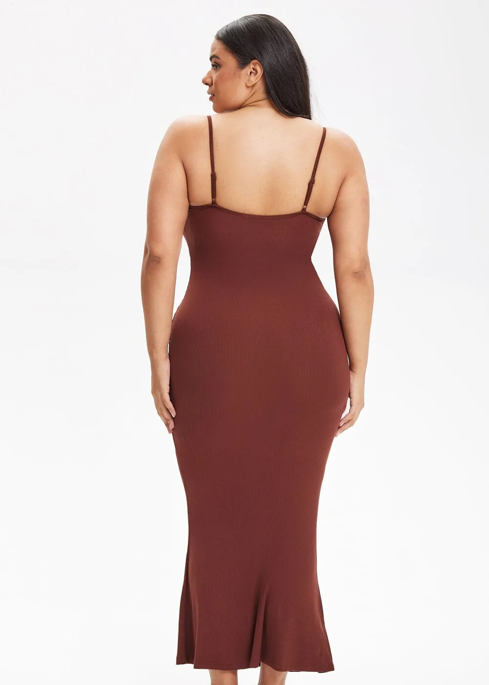 SecretSculpt Spaghetti Strap Midi Dress