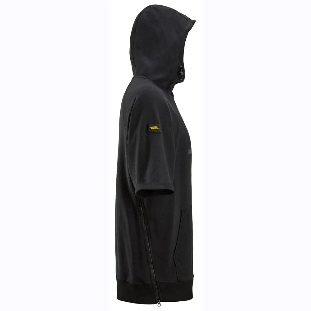 Snickers 2850 Logo Short Sleeve Hoodie Sweatshirt