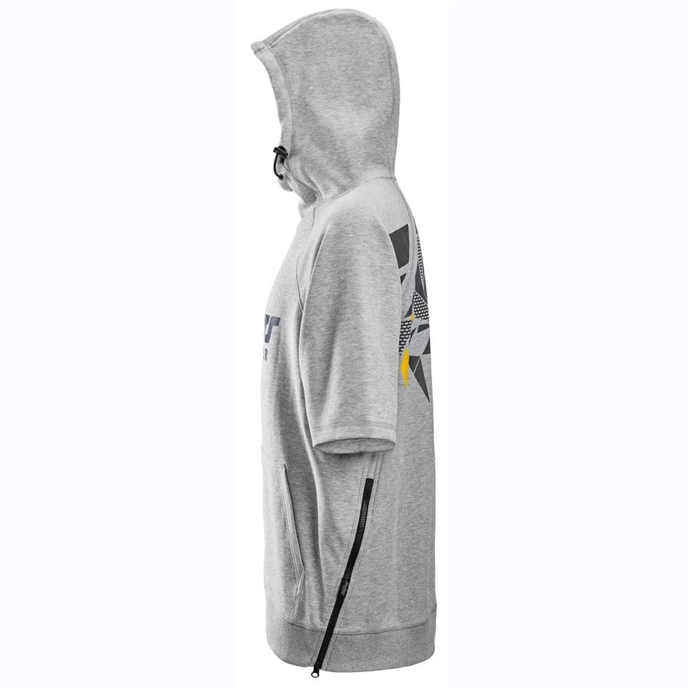 Snickers 2850 Logo Short Sleeve Hoodie Sweatshirt