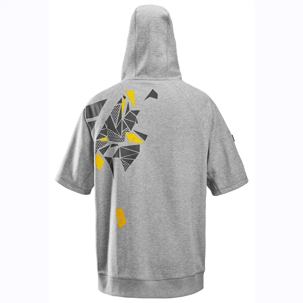 Snickers 2850 Logo Short Sleeve Hoodie Sweatshirt