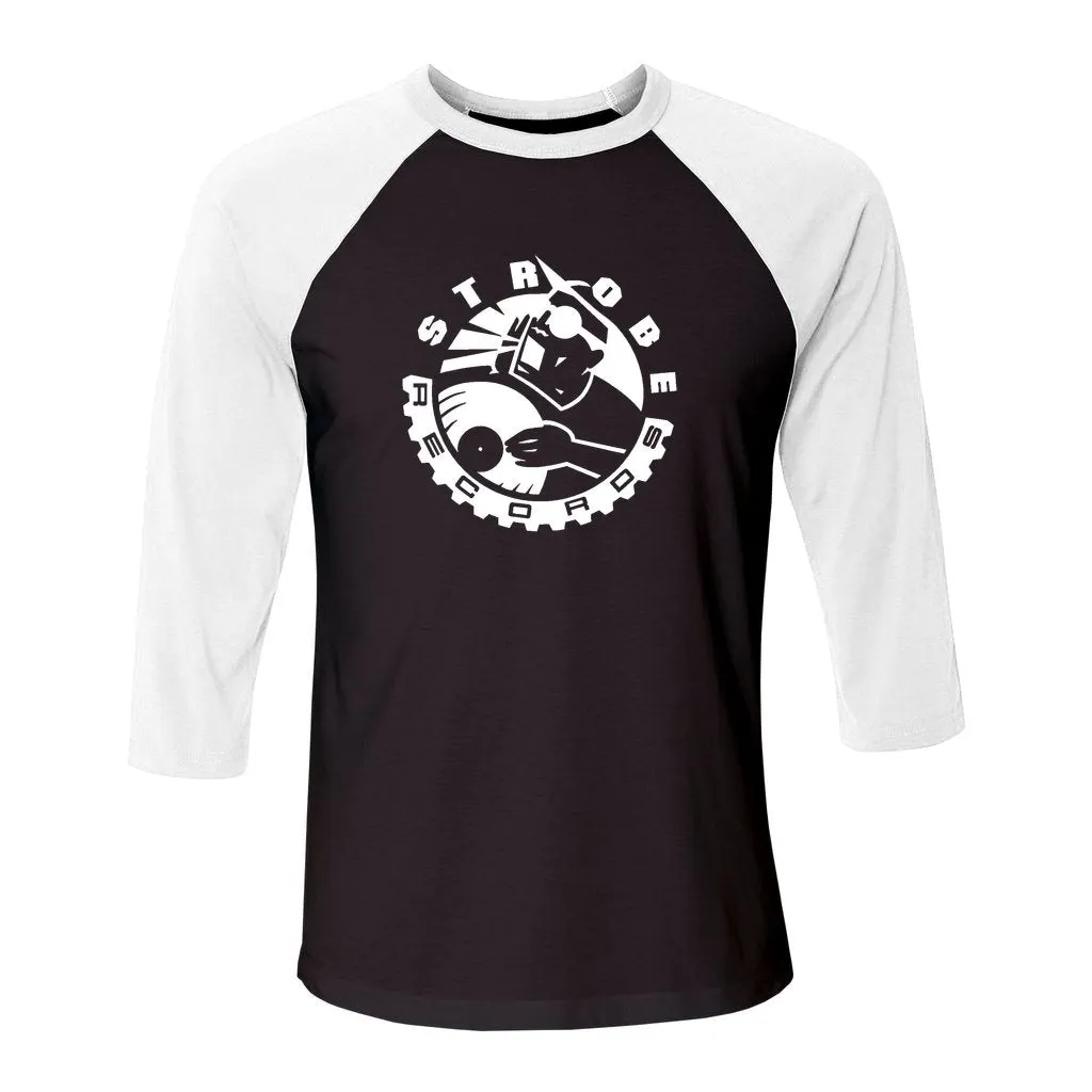 Strobe Records Classic Unisex 3/4 Sleeve Baseball Tee