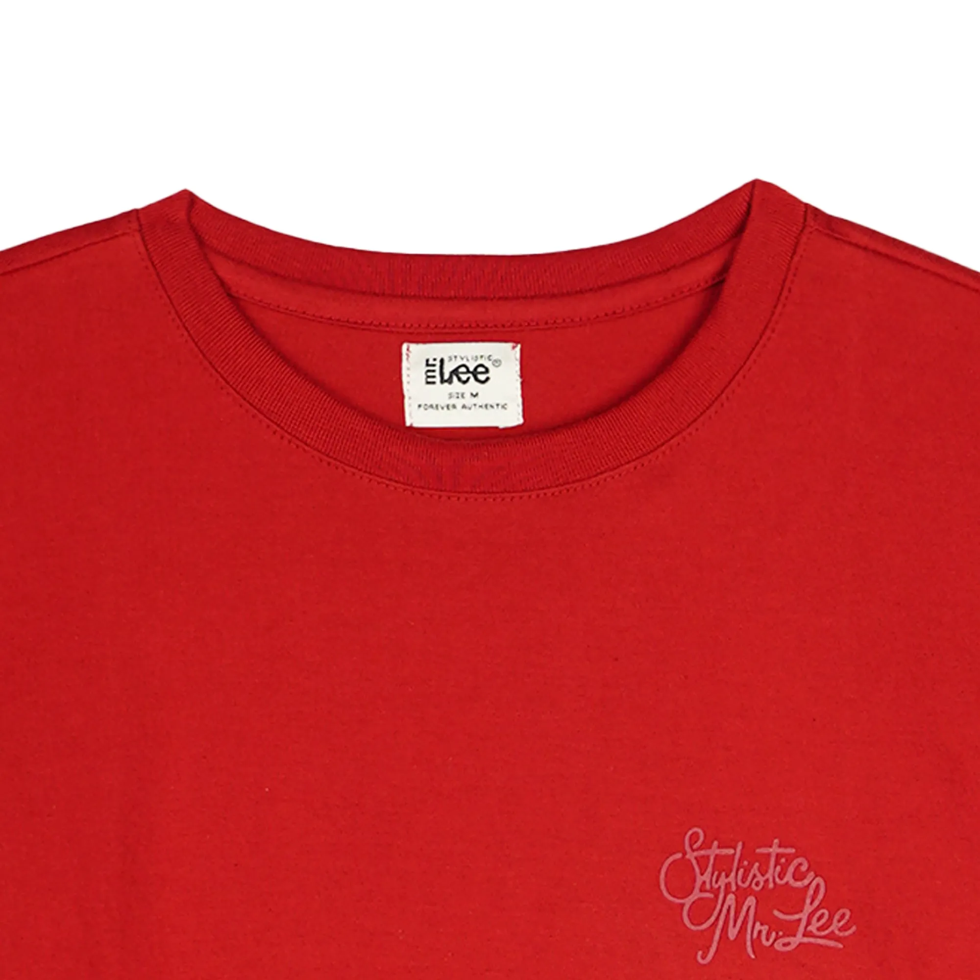 Stylistic Mr. Lee Ladies Basic Tees Round Neck for Women Trendy Fashion High Quality Apparel Comfortable Casual Top for Women Relaxed Fit 144128-U (Red)