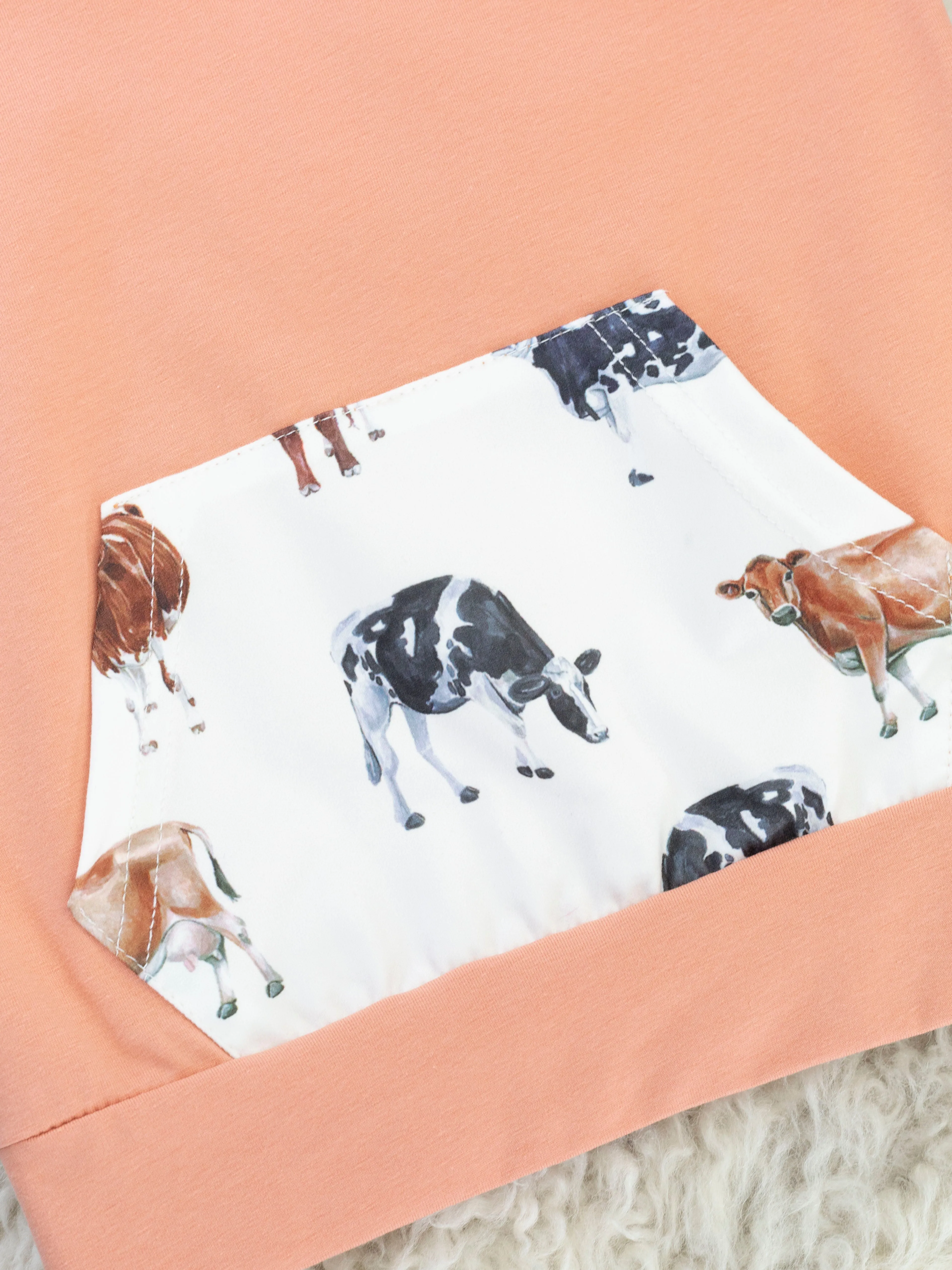 Tan Cow Hoodie Outfit