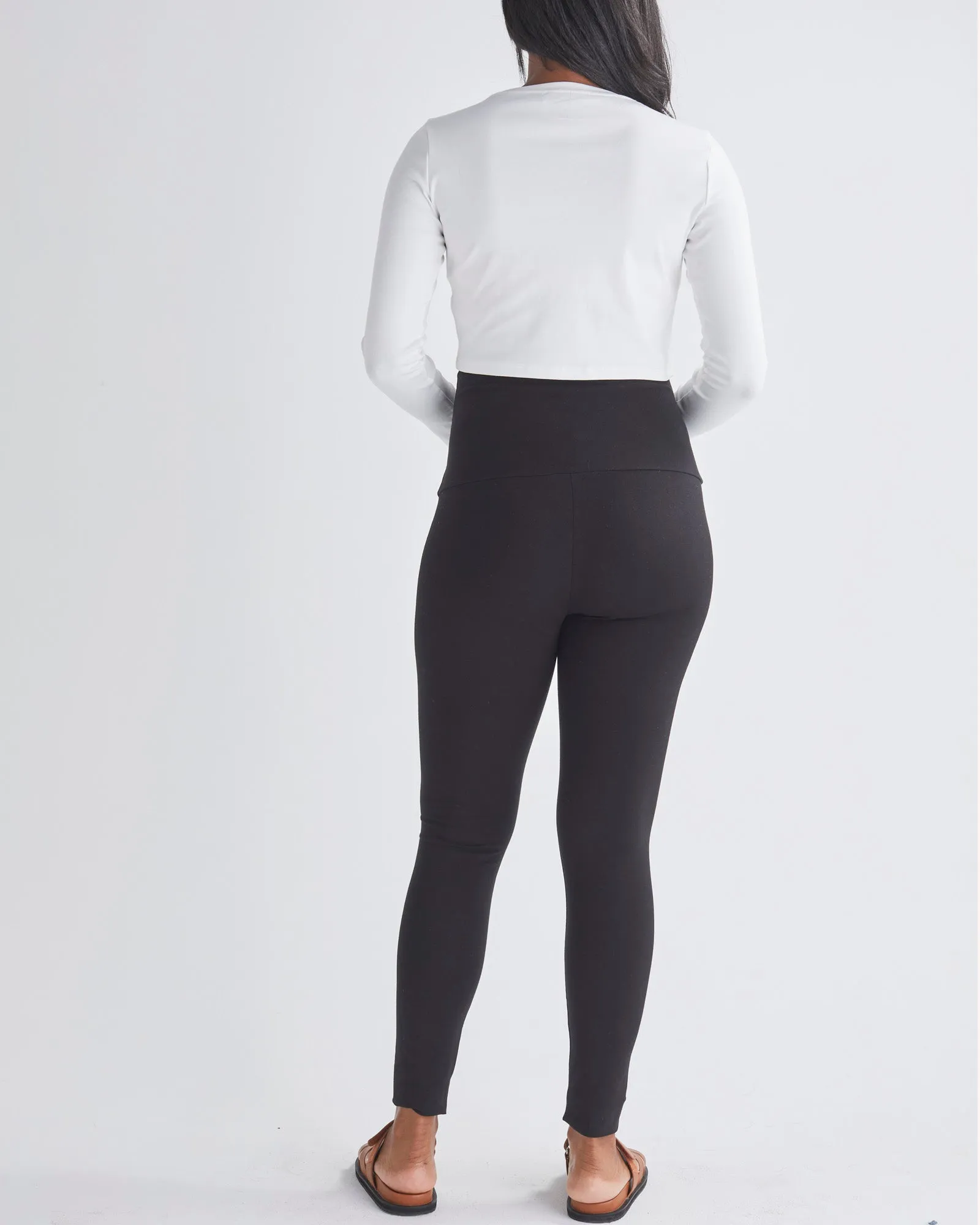 Tessa Bamboo Winter Weight Maternity Legging - Black