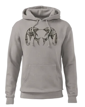 Tonal Ram Hoodie | Cement