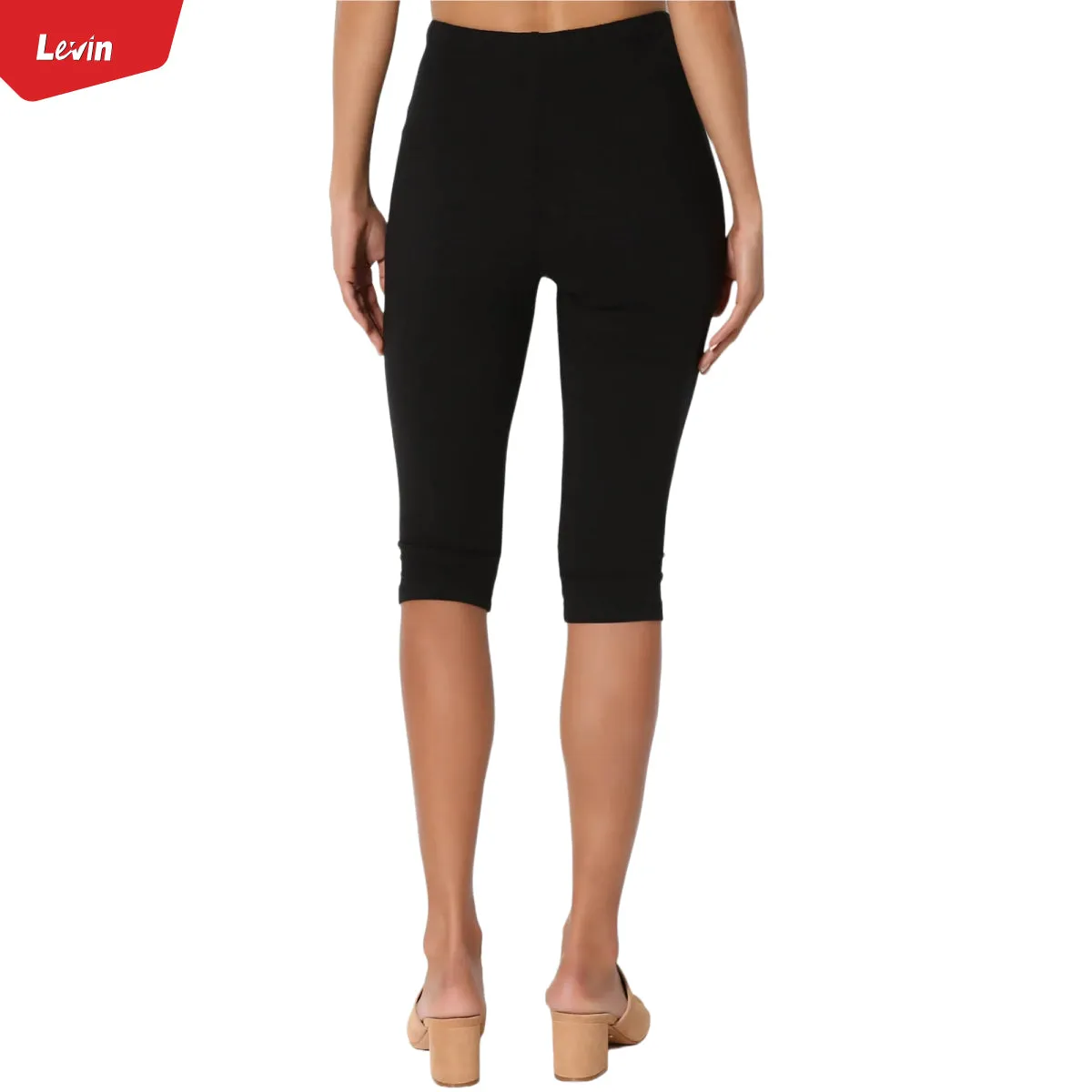 Women's 3/4 Basic Cotton Capri Leggings
