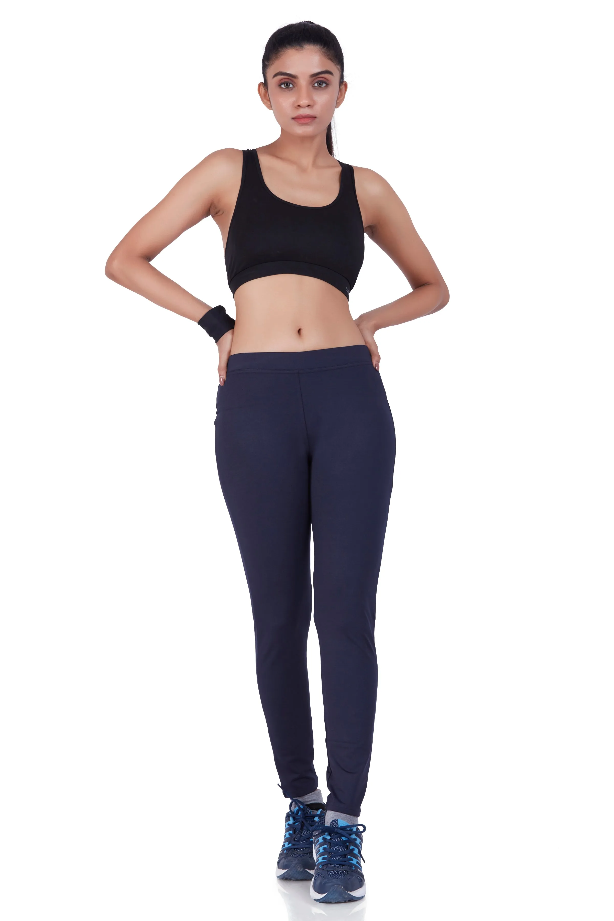 WOMEN'S BASIC ESSENTIAL ACTIVE WEAR LEGGINGS | TIGHTS