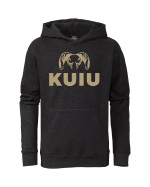 Youth Stacked Logo Hoodie | Charcoal